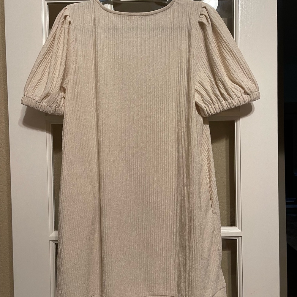 JODIFL Textured Cream Dress - Picture 4 of 4